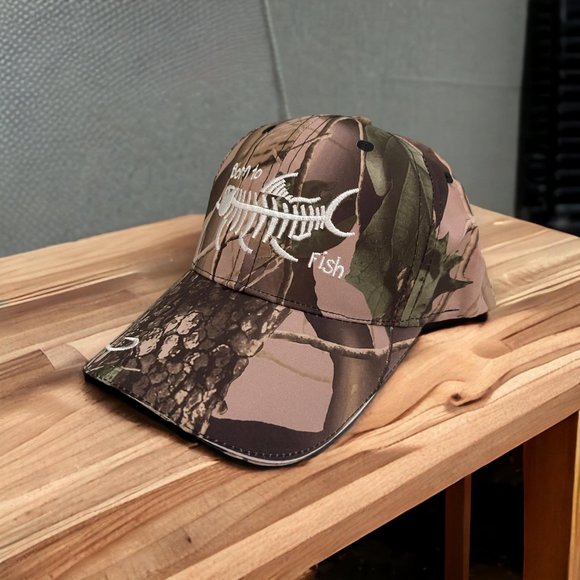 Born To Fish Fishing Hat Men Cap, Baseball Style Cap - Picture 2 of 3